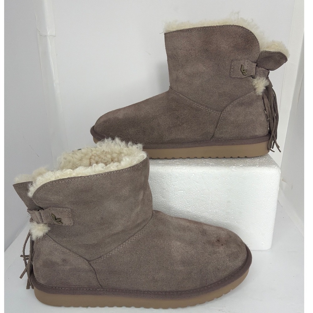 Koolaburra by UGG Victoria Short Brown Suede Tassel Boots 1096412 Womens 11